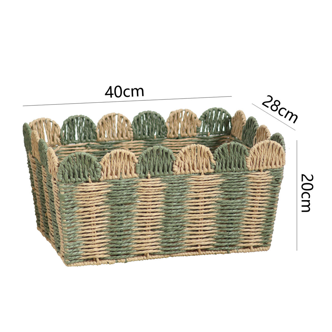 Decorative storage basket made of woven material Kalsten