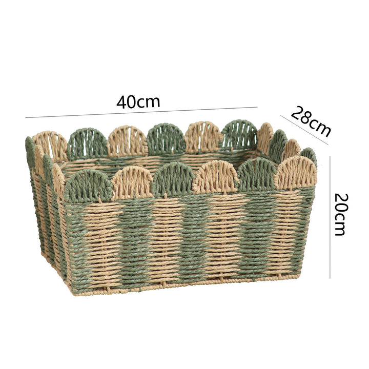 Decorative storage basket made of woven material Kalsten