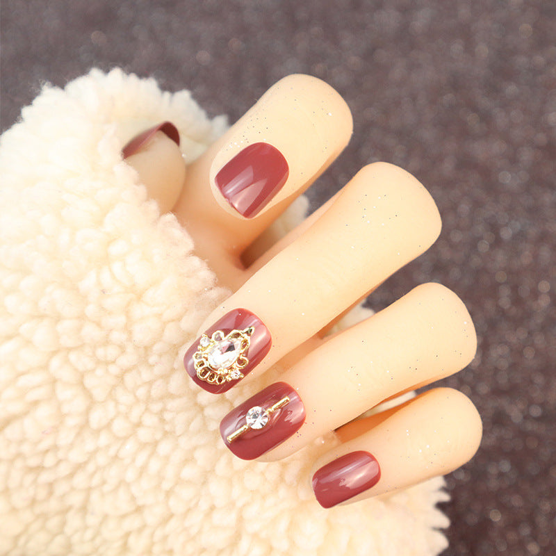 Elegant Decorative Press-On Nail Set 1790727123