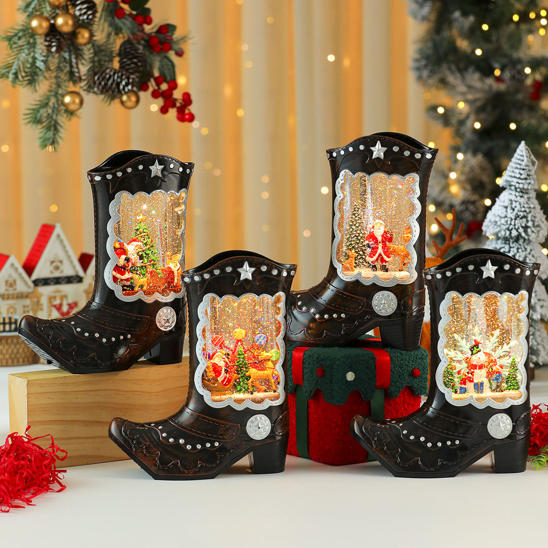 Decorative Snow Globe Boot Ornament Kalsten