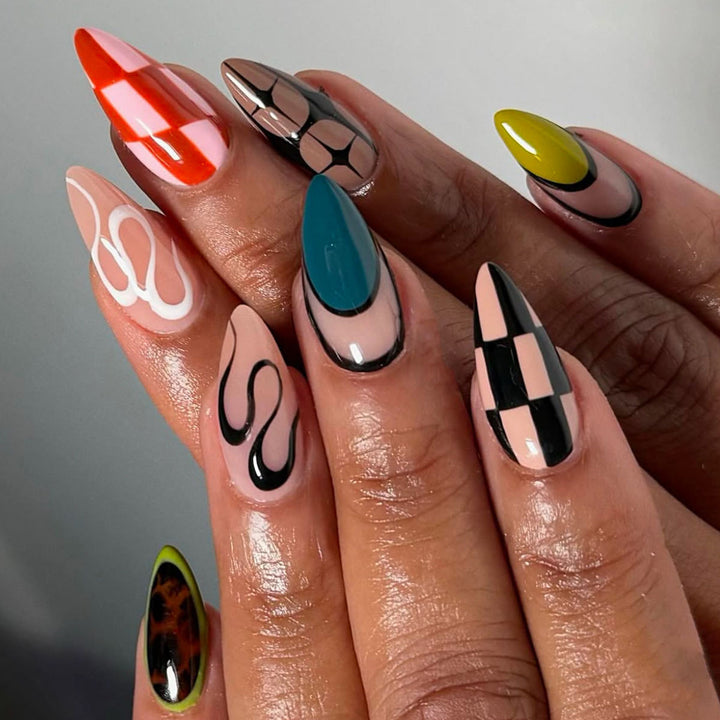 Artistic Stiletto Press-On Nail Art Kalsten