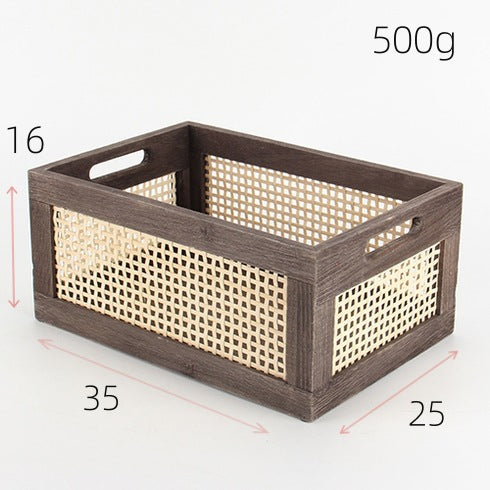 Versatile Wooden Storage Basket Kalsten