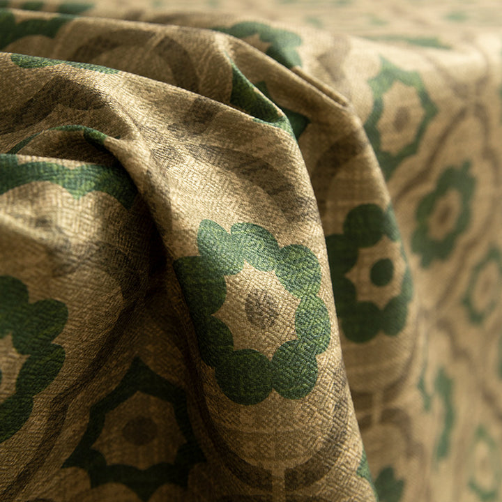 Rectangular tablecloth made of cotton-linen blend with ornamental jacquard structure Kalsten