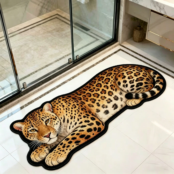 Plush Tiger-Shaped Carpet