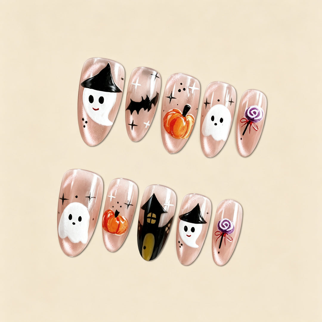 Halloween-Themed Press-On Nail Art Set Kalsten 1788495618