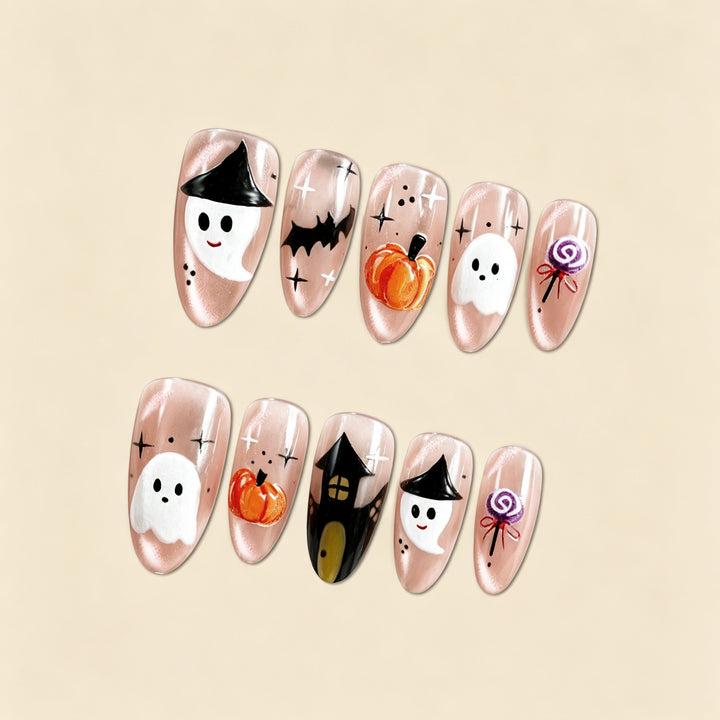Halloween-Themed Press-On Nail Art Set Kalsten 1788495618