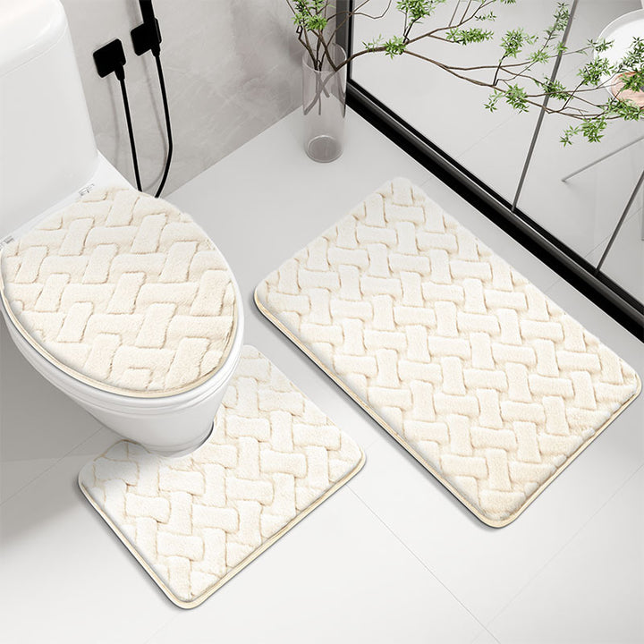 Woven Design Bathroom Rug Set Kalsten