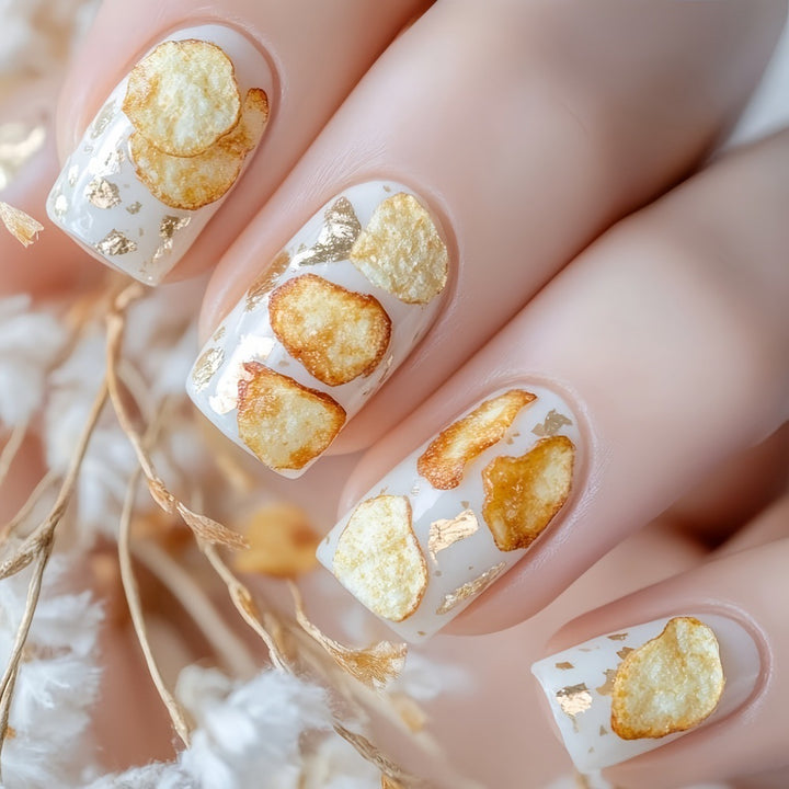 Creative artificial nails in natural vintage design Kalsten