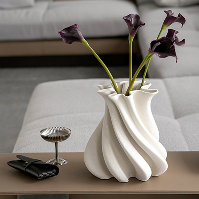 Artistic Wave-Shaped Decorative Vase