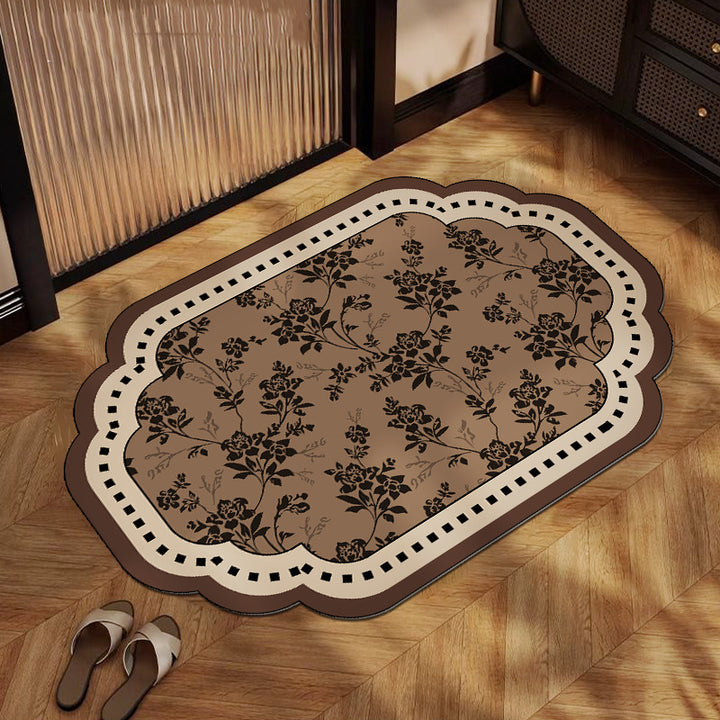 Floral Print Indoor Area Mat