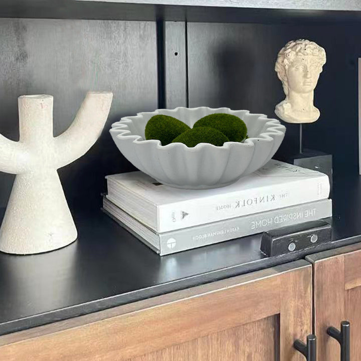 Decorative serving bowl with wave design Kalsten