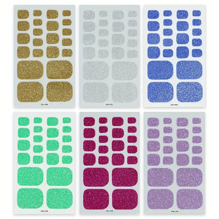 Glittery Toe Nail Wraps  1790954465