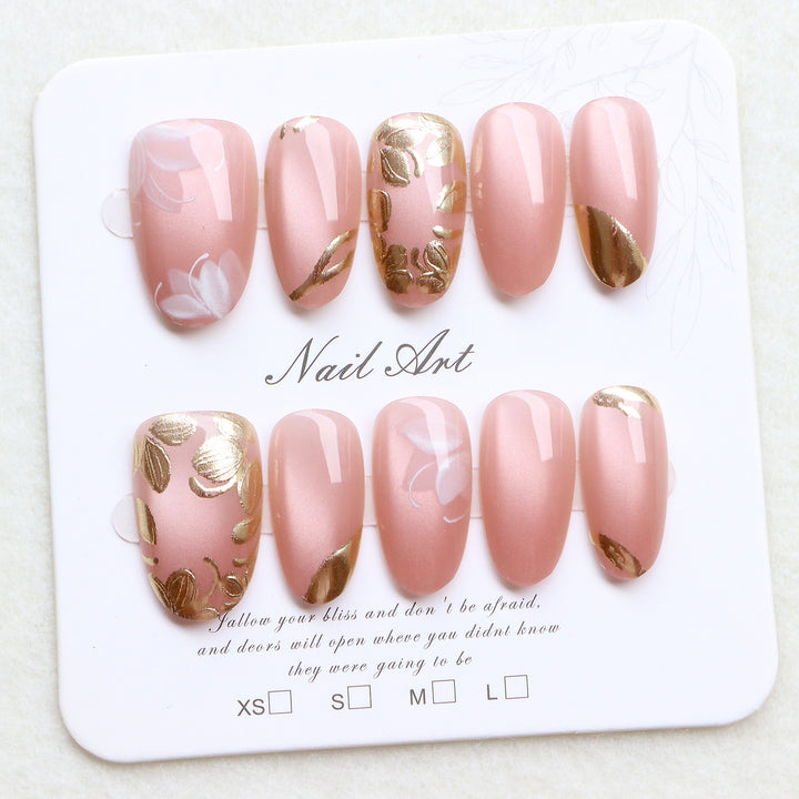 Luxury Floral Press-On Nail Art Set Kalsten