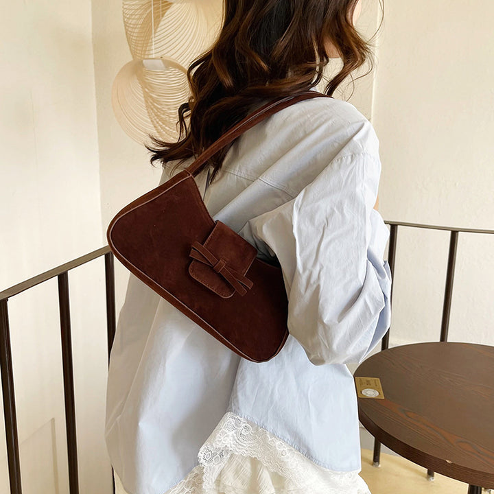 Elegant Bow-Detail Velvet Handbag Kalsten