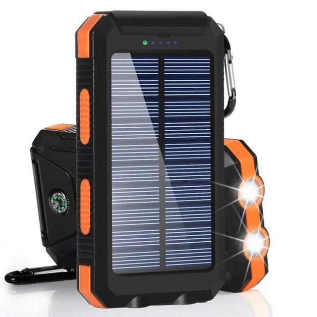 Solar-powered power bank with robust housing and multifunctional design Kalsten
