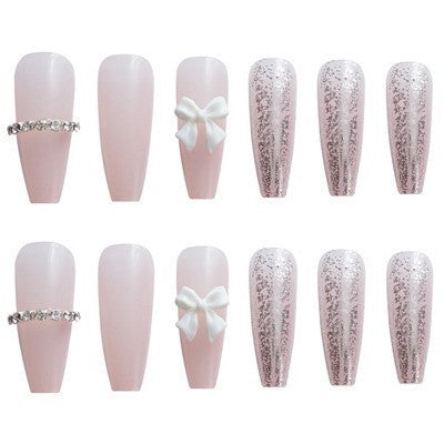 Elegant Long Stiletto Press-On Nail Art