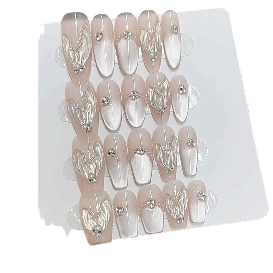Elegant Textured Press-On Nail Set Kalsten