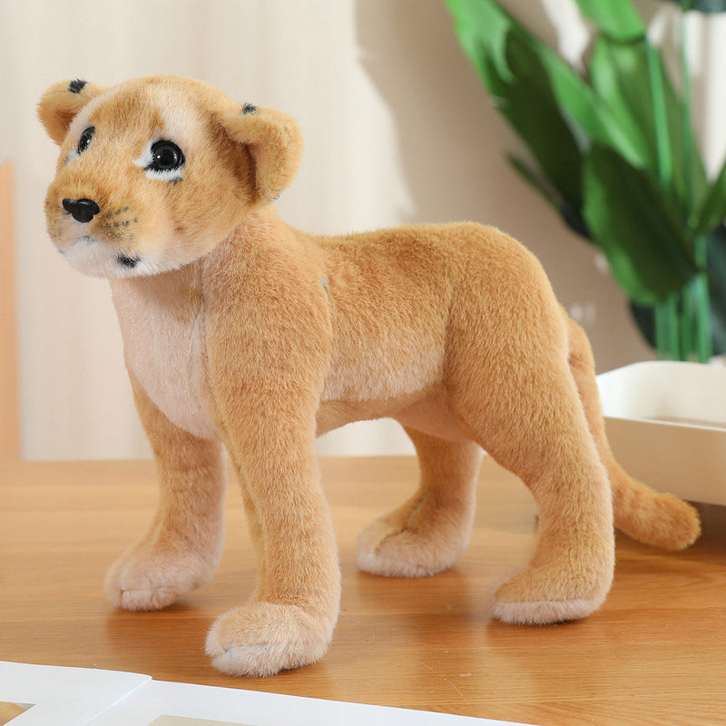 Realistic Standing Big Cat Plush Toy with Ultra-Soft Faux Fur and Poseable Legs Kalsten