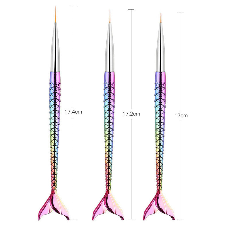 Mermaid Tail Nail Art Brushes Kalsten