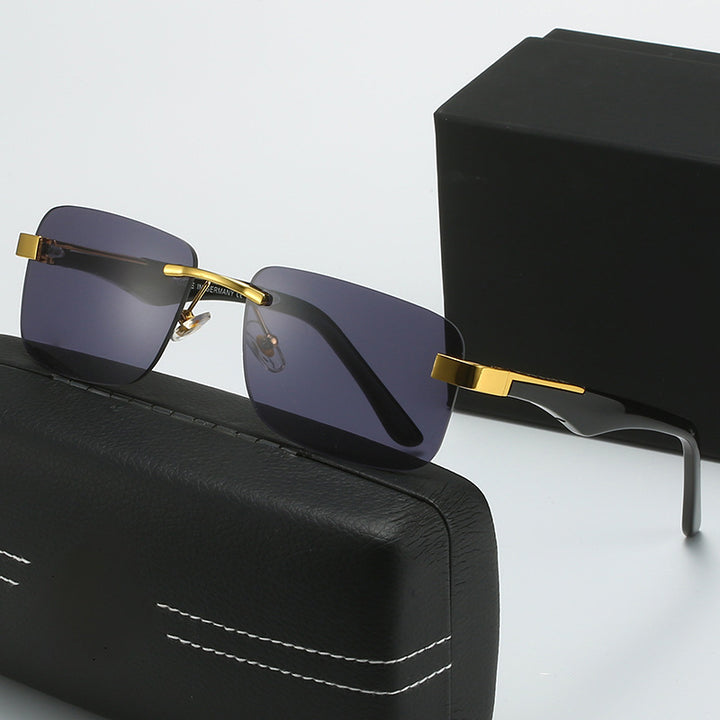 Women’s fashionable half-frame glasses with elegant metal and plastic mix Kalsten
