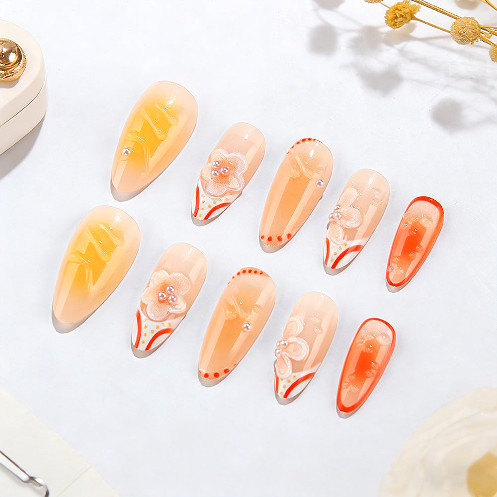 Floral Gel Press-On Nail Set Kalsten