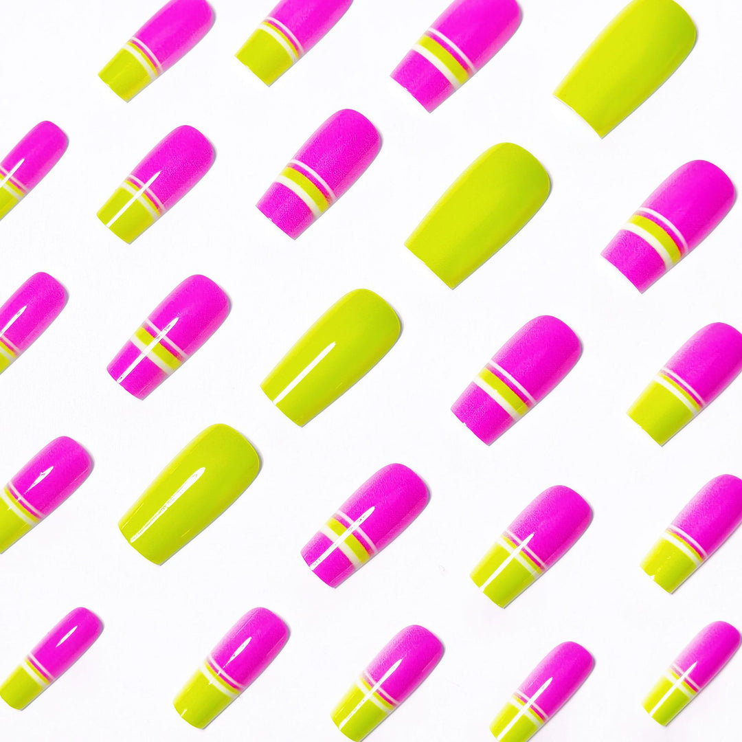 Creative artistic nails with geometric color effect Kalsten