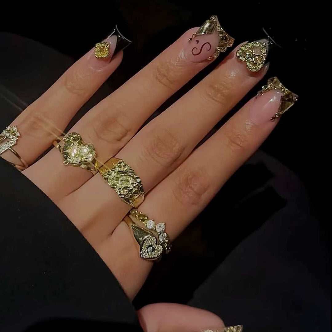 Luxury Rhinestone Nail Enhancements Kalsten