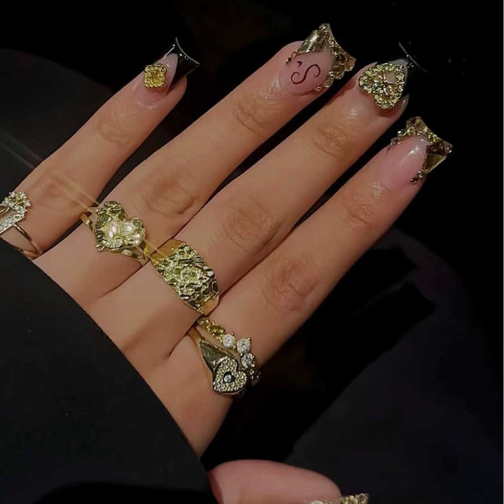 Luxury Rhinestone Nail Enhancements Kalsten