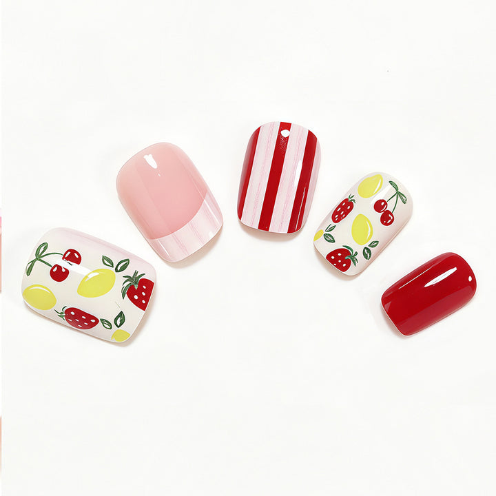 Creative Fruit Themed Press-On Nail Art Kalsten