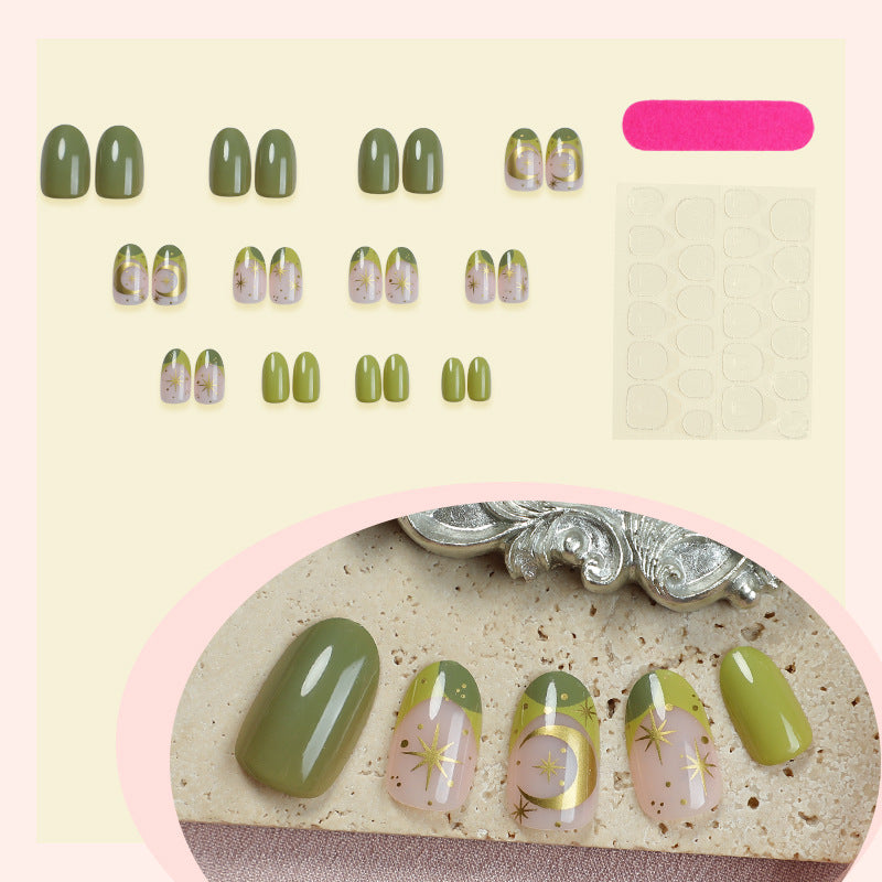 Decorative Press-On Nail Art Set with Botanical Inspirations kalsten