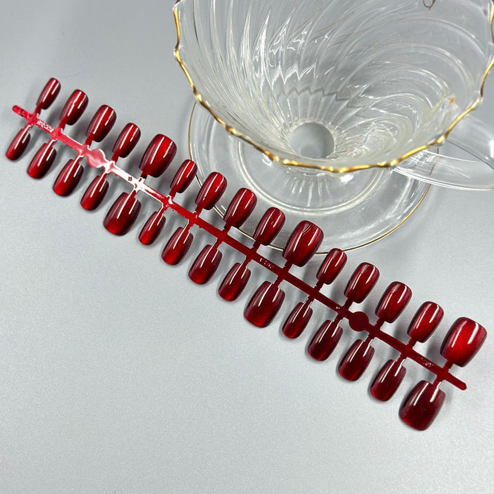 Glossy Red Press-On Nail Set Kalsten