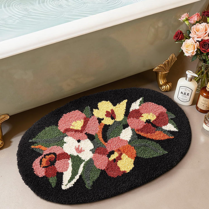 Flower Pattern Bath Mat