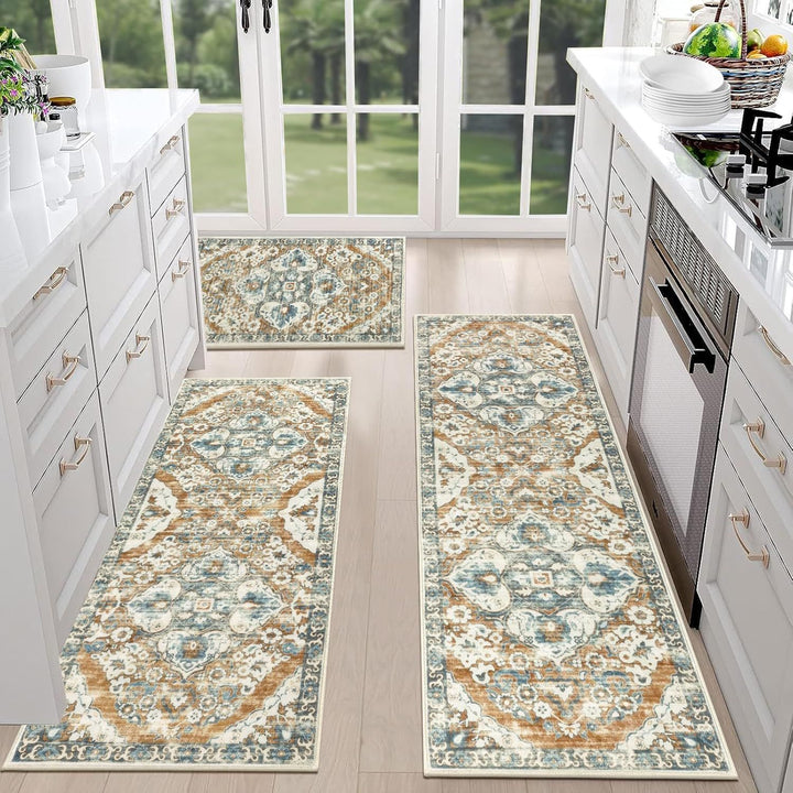 Vintage-Inspired Persian Kitchen Runner Mat