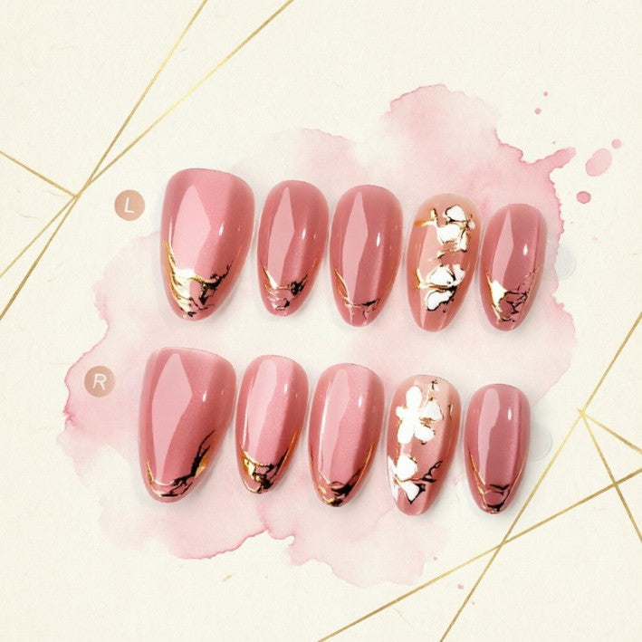 Artificial nails with floral design Kalsten
