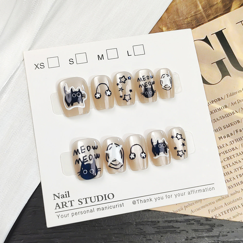 Artificial nail tips with shimmering design Kalsten