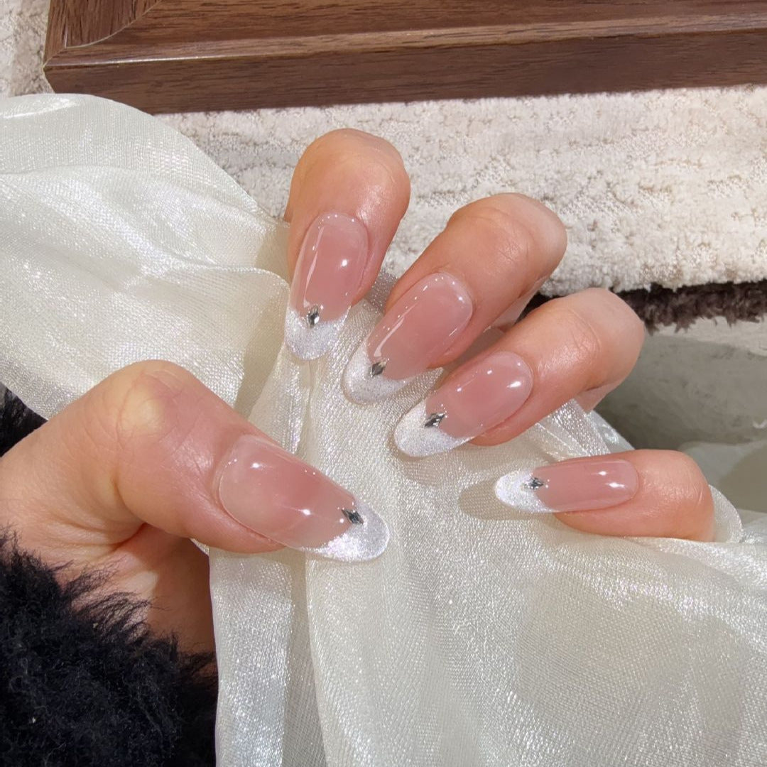 Elegant French Tip Press-On Nails Kalsten