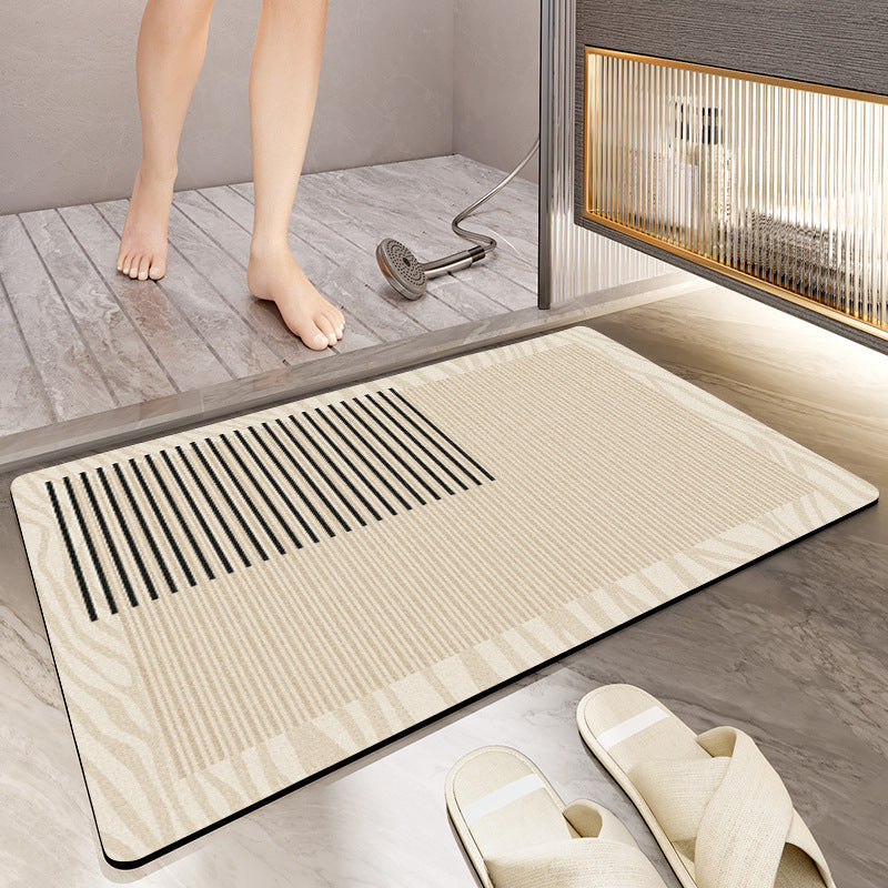 Textured Geometric Bath Mat Kalsten
