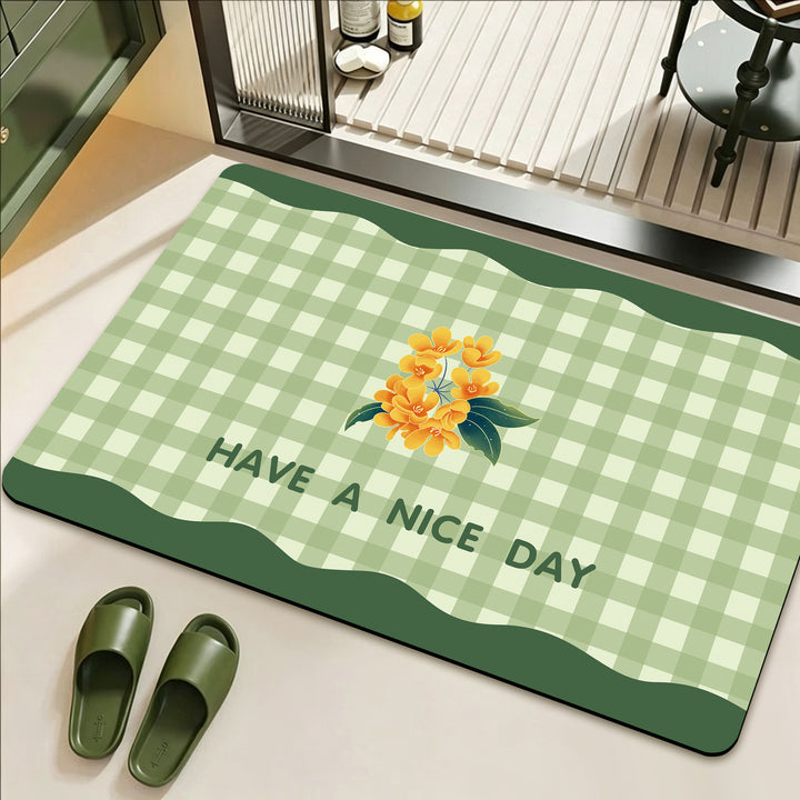 Stylish Floral Patterned Comfort Bath Mat Kalsten
