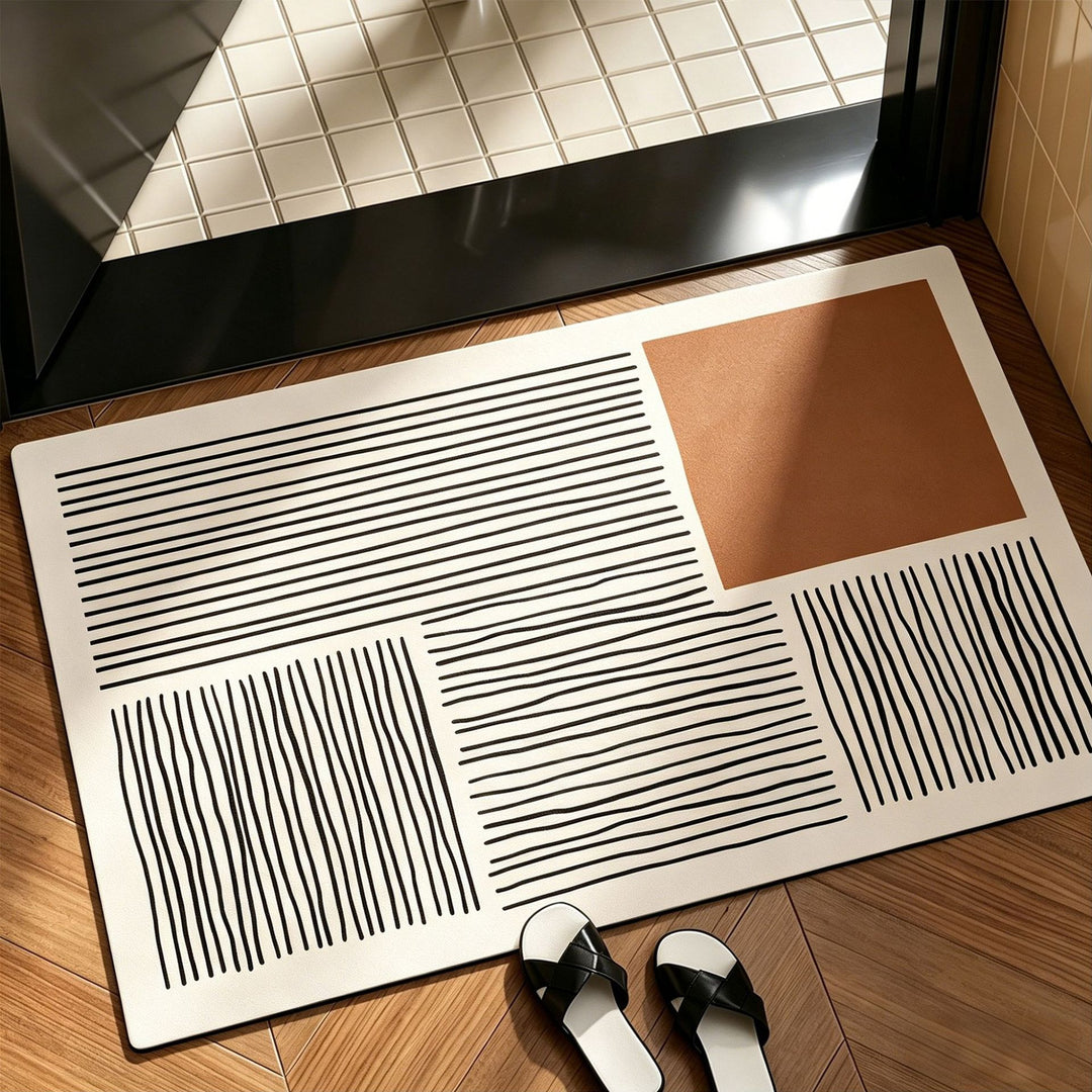 Geometric Patterned Bath Mat Kalsten