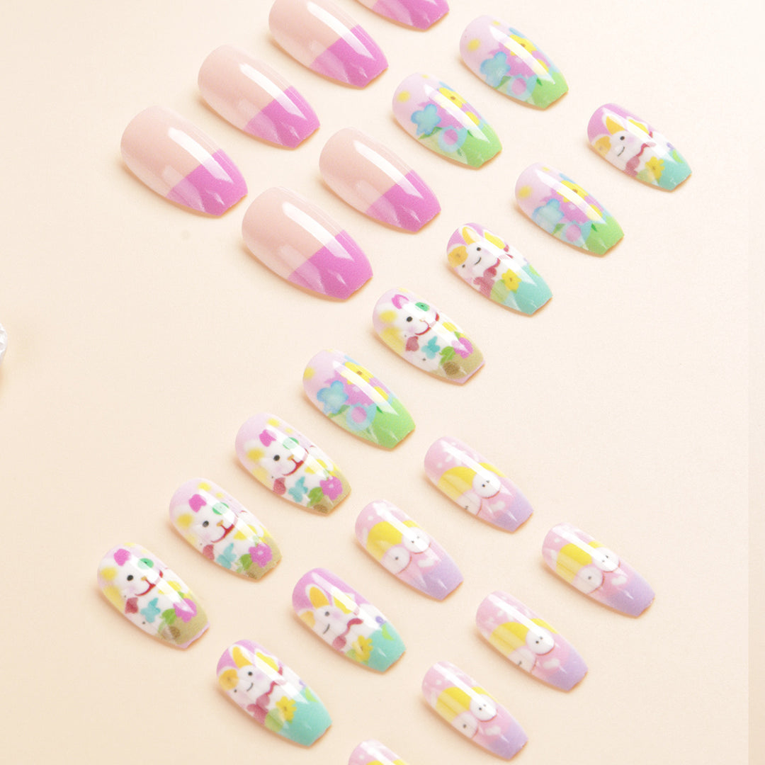 Artistic Spring-Themed Press-On Nail Art Kalsten