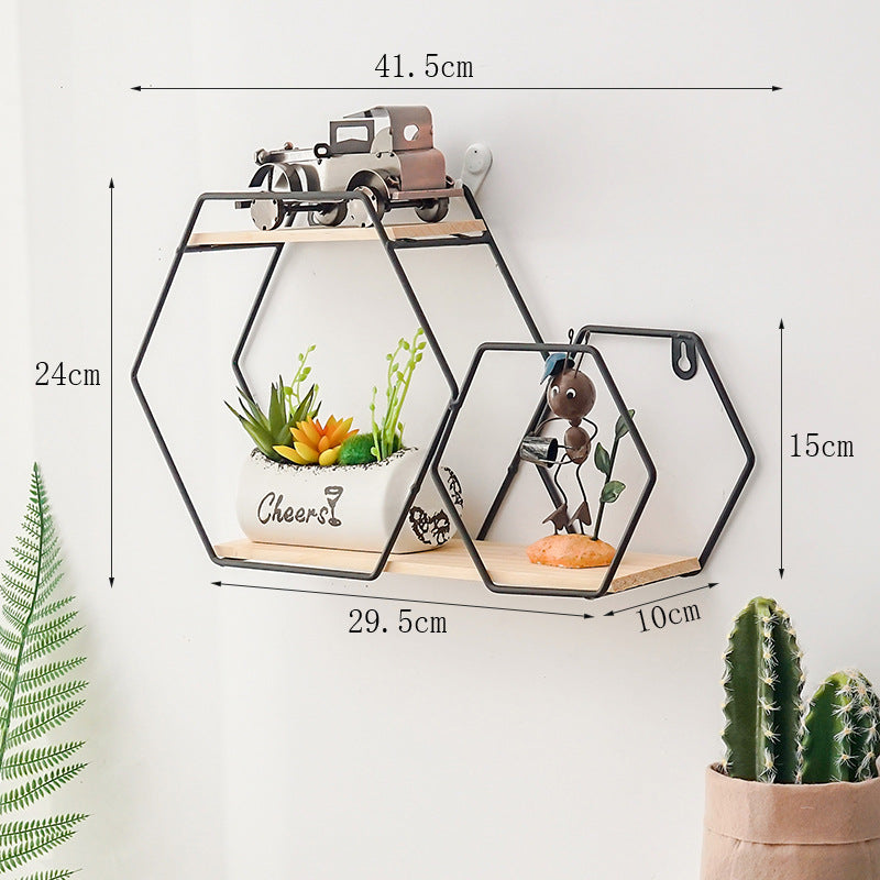 Hexagonal Floating Plant Shelf