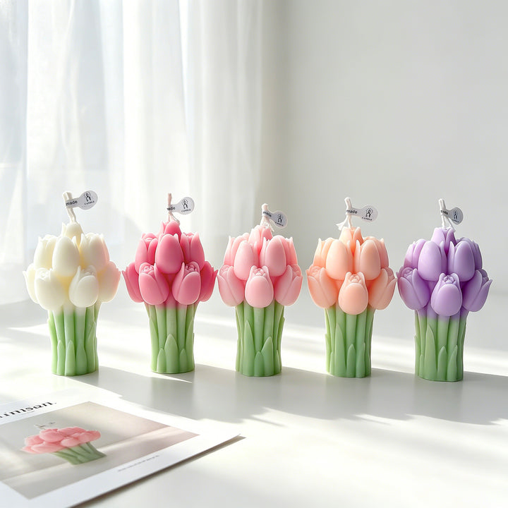 Artistic Floral Candle