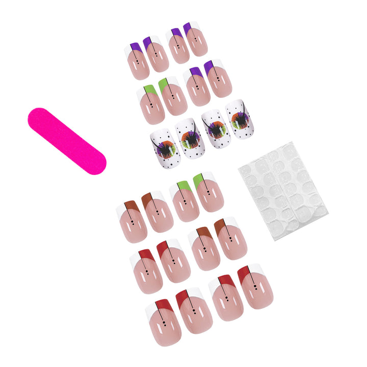 Artful nail art with gradient and floral accents Kalsten