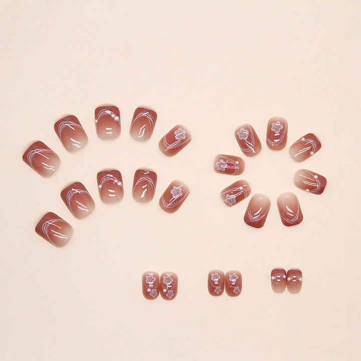 Floral Design Press-On Nails Kalsten