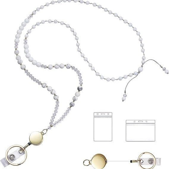 Beaded Eyewear Lanyard with Retractable Clip Kalsten