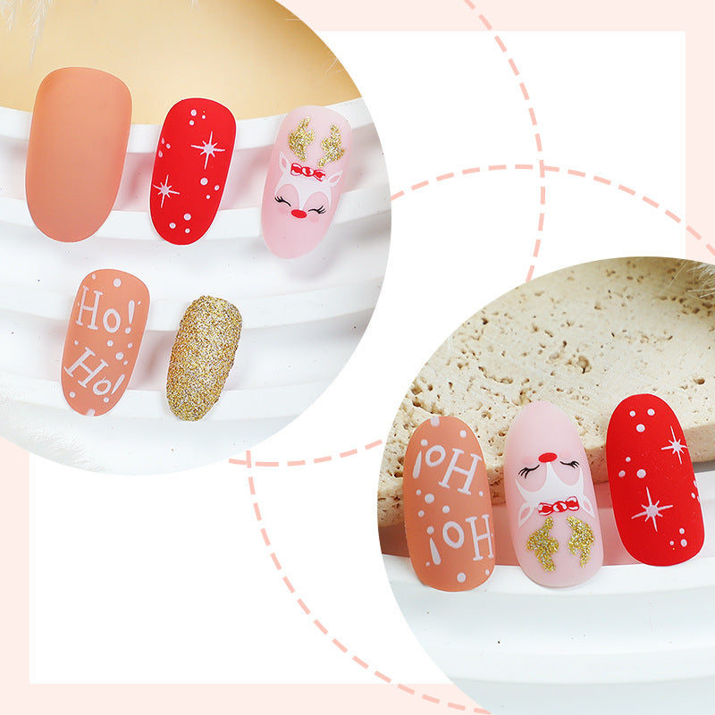 Festive Holiday Press-On Nail Set Kalsten