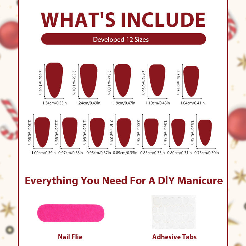 Themed Holiday Nail Art Press-On Set
