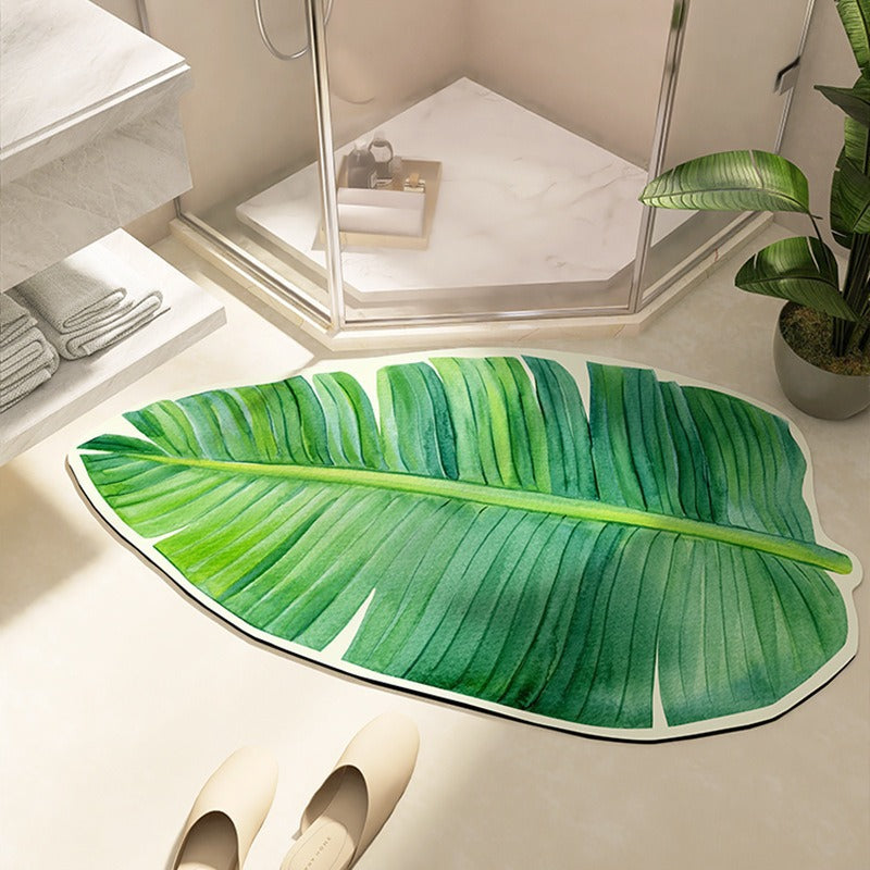 Leaf-Shaped Decorative Bath Mat