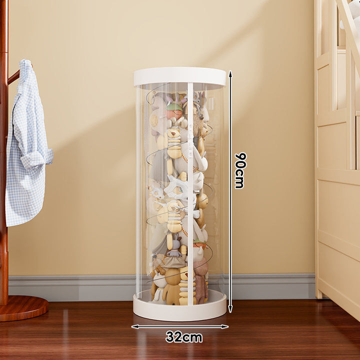 Vertical Transparent Plush Toy Storage Cylinder Organizer