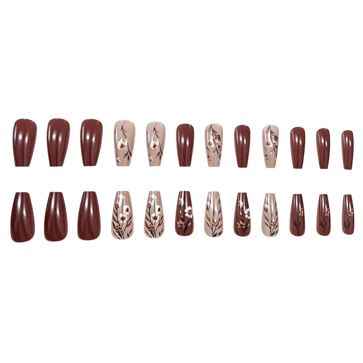 Floral Design Acrylic Nail Enhancements Kalsten